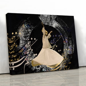 You are worth more than this world, The Sufi whirling dervishes wall art | Persian wall art | Persian Art | Persian gift | Turkish art