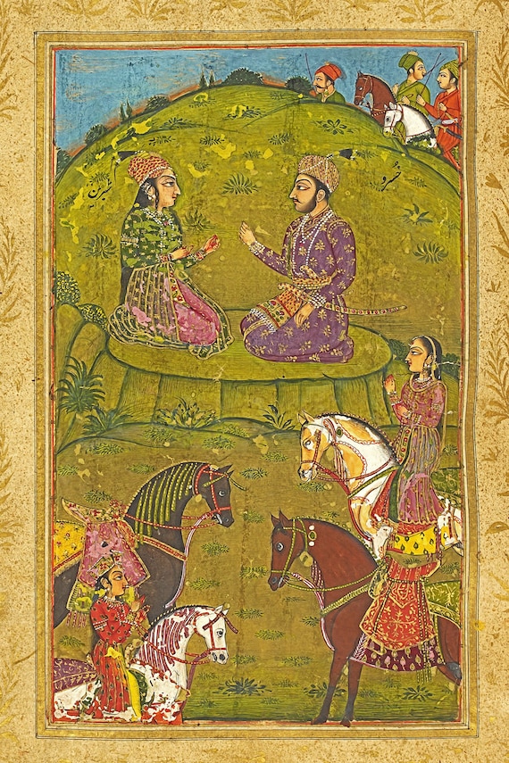 細密画 挿画 叙事詩 古代 ペルシャ 神話 伝説 歴史 装飾画 人物画 絵画