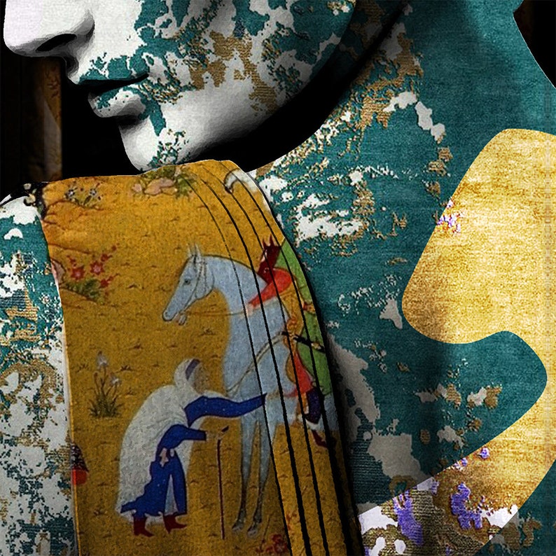 Farsi Calligraphy Body Painting Canvas Art Persian Etsy Canada