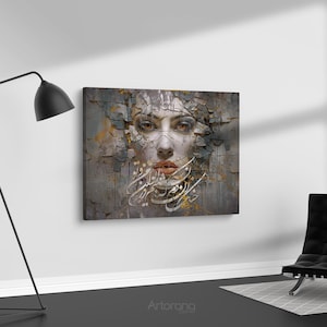 With One Soul, Rumi Quote Persian Calligraphy Wall Art, Unique Canvas Print, Persian Art Gift, Timeless Rumi Poem Decoration, Persian Gift