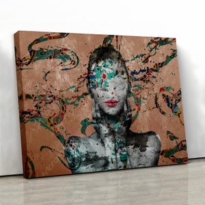 Faceless love Canvas Art | Persian Wall Art Canvas Art | Persian Home Decor | Arabic art | Persian pattern|Persian Gift