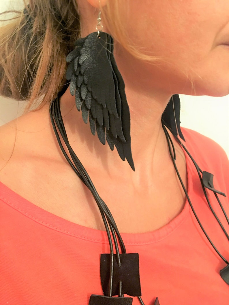 Beautiful Genuine Leather Three Layered angel Etsy