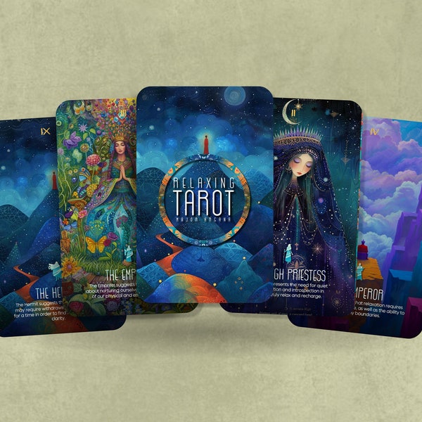 The Relaxing Tarot  - Major Arcana - 22 tarot for Relaxation - Major Arcana Insights - Tarot Cards - Tarot Deck - Divination Tools