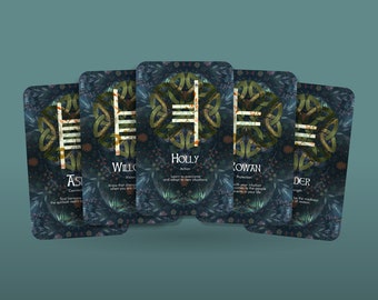 The Celtic Ogham Alphabet - Celtic Cards - Celtic Alphabet - Celtic Oracle - Divination Tool