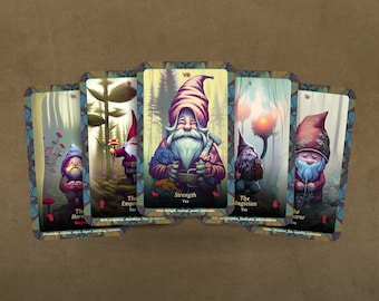 Gnomes Tarot  - Major Arcana - 22 Gnomes Cards - Garden Gnomes Insights - Tarot Cards - Tarot Deck - Divination Tools -