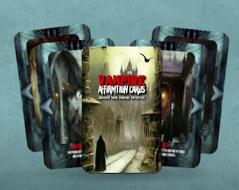 Cartas de Afirmación de Vampiro - Libera tu potencial vampírico - Cartas de Afirmación - Afirmaciones - Cartas del Oráculo - Baraja del Oráculo