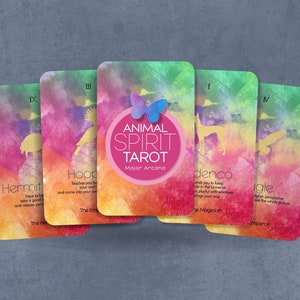 Animal Spirit Tarot - Major Arcana Tarot Cards - Divination Tool - Tarot Deck - 22 power Animals