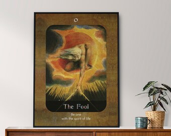 The Fool - Poster - Digital Download - Major Arcana - Printable Tarot Poster - William Blake