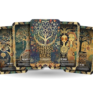 Yggdrasil - Arbre des royaumes - Deck de cartes Oracle - Relier les dimensions spirituelles et favoriser la compréhension universelle - Oracle nordique