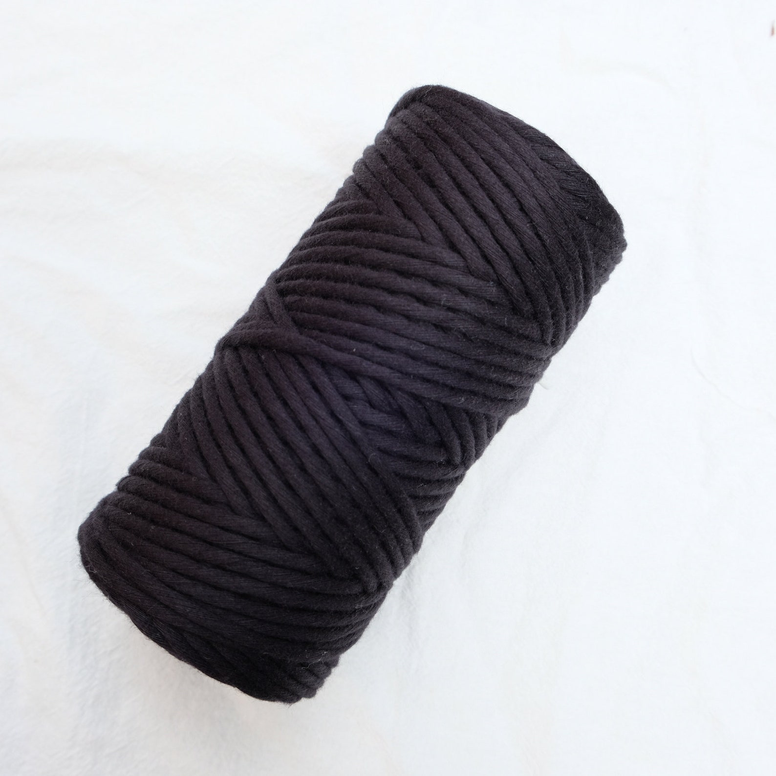 Black Premium Soft Cotton Cord 3MM 100M 1 Single Strand Etsy