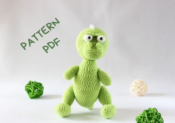 Pattern Dinosaur Amigurumi crochet toy, t-rex crochet pattern