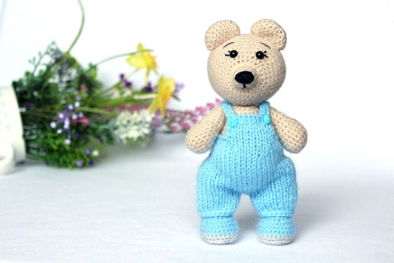 Amigurumi teddy bear pattern crochet toy, Bear crochet pattern, Stuffed teddy bear, Handmade bear doll, Fathers day ideas