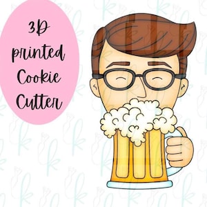 Dad with Beer Cookie Cutter