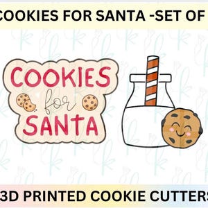 Juego de 2 cortadores de galletas Cookies for Santa
