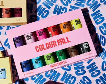 Kickstarter Pack - Aqua Blend - Colour Mill set of 12 food colors, 20 ml each