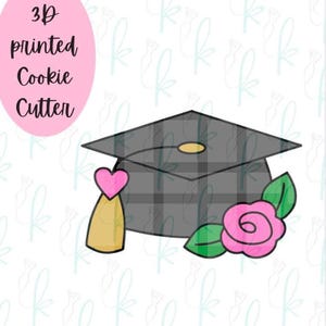 Floral Graduation Cap Cookie Cutter