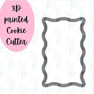 Wavy Rectangle Plaque Cookie Cutter