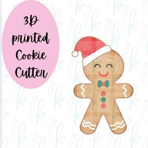 Santa Hat Gingerbread Man Cookie Cutter