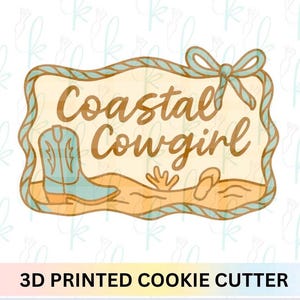 Coastal Cowgirl Plaque Cookie Cutter