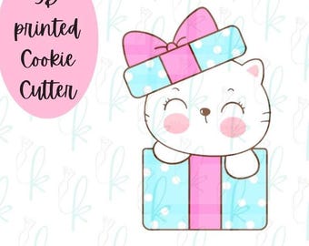 Kitty Present Cookie Cutter