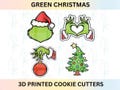 Green Christmas - Set of 4 3D Printed Cookie Cutters