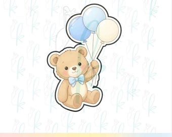 Bear with Balloons Cookie Cutter