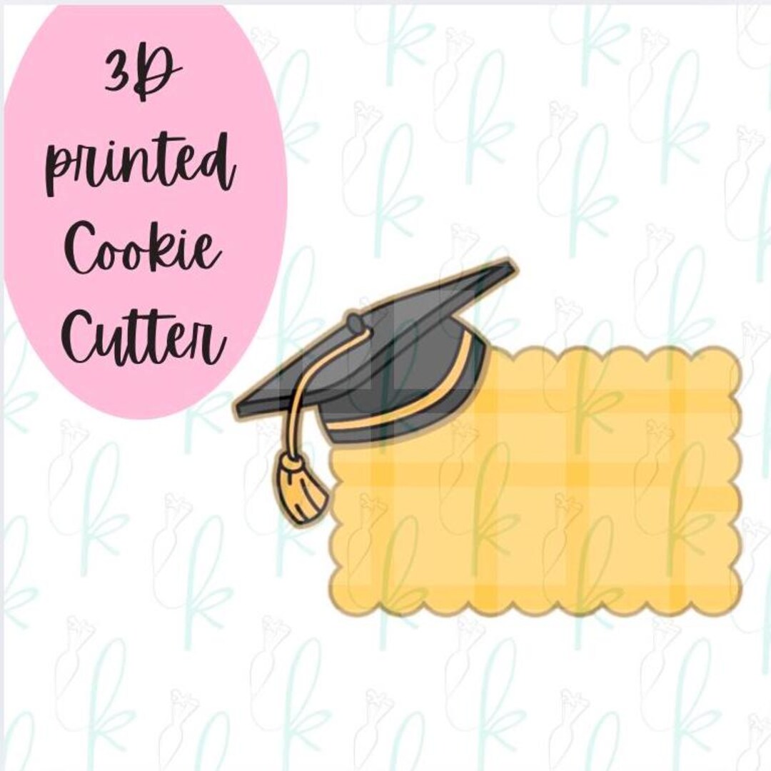 Grad Cap Bubble Plaque Cookie Cutter - Etsy