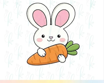Bunny Carrot Plaque Cookie Cutter