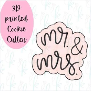 Lettered Mr and Mrs Cookie Cutter