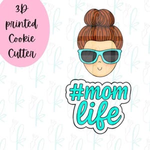 Mom Bun #MomLife Set of 2 Cookie Cutters
