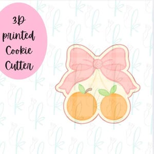 Coquette Bow Oranges Cookie Cutter