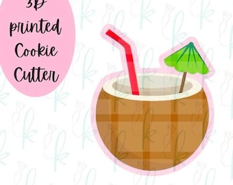 Cortador de galletas con forma de bebida de coco