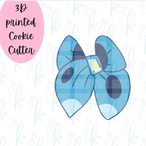 Blue Dog Bow Cookie Cutter