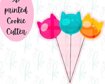 Cat Balloons Cookie Cutter