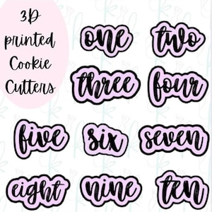 Lettered Number Cookie Cutters