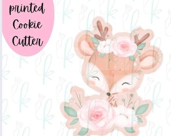 Floral Woodland Deer Cookie Cutter