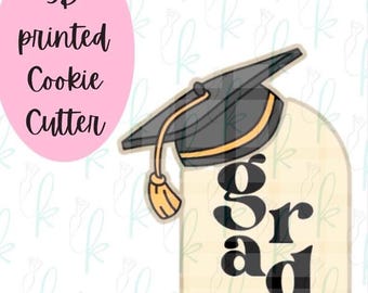 Grad Cap Arch Plaque Cookie Cutter