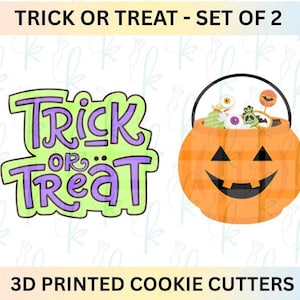 Trick or Treat - Set of 2 Halloween 3D Printed Cookie Cutters