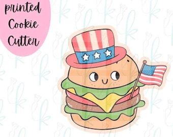 Cortador de galletas de hamburguesa patriótica
