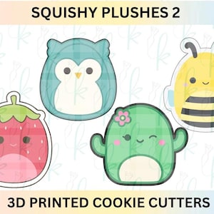Squishy Plushes 2 Cookie Cutters