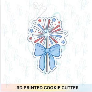 Cortador de galletas con forma de bengala y lazo