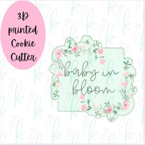 Square Floral Plaque Cookie Cutter