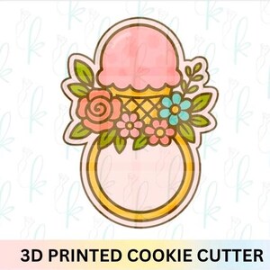 Floral Ice Cream Ring Cookie Cutter