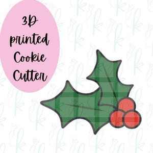 Cortador de galletas de acebo navideño