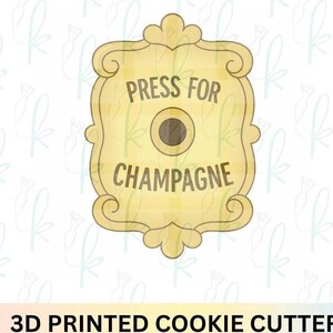 Champagne Plaque Cookie Cutter