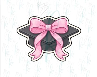 Bow Graduation Cap Cookie Cutter