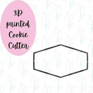 Long Hexagon Plaque 2 Cookie Cutter