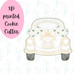 Floral Just Married Car Cookie Cutter