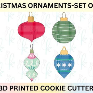 Adornos navideños - Juego de 4 cortadores de galletas impresos en 3D