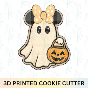 Bow Mouse Ears Ghost Cookie Cutter